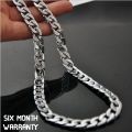 Men's Stainless Steel Silver Curb Chain Necklace 8mm x 60cm. 
