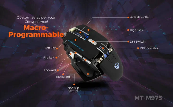 MEETION%20MT-M975%20USB%20Wired%20Gaming%20Mouse,%206+1%20Buttons,%202600%20DPI%20Setting,%205%20Million%20Times%20Switch%20Life,%20Advanced%20Optics%20Localization%20Pattern%20-%20Image%202
