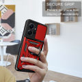 Vantime for Xiaomi Redmi Note 12 4G Case Hard Sliding Lens Protect Stand Holder Back Cover. 