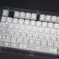 Keys Key Caps Transparent Clear Ergonomic No Lettering Anti-slip RGB Backlit ABS Mechanical Gaming Keyboard Keycaps for Office 104 Keys Stylish. 