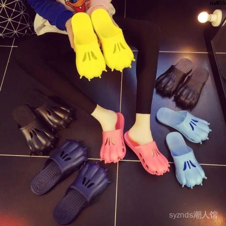 Home%20Cartoon%20Cat%20Baby%20Boy%20and%20Girl%20Summer%20Sex%20Super%20Explosion%20One%20Couple%20Slippers%20Paw%20Claw%20Beach%20Non-Slip%20Slippers%20Hand-Shaped%20Brush%20?%20-%20Image%203