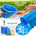 Ice Bucket Ice Cube Mold Silicone ice Cube Maker Ice Cube Mold Tray Portable Bucket Wine Ice Cooler Beer Cabinet Kitchen Tools Drinking Whiskey Freeze. 