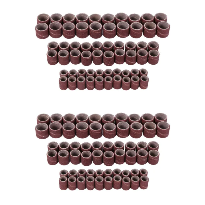 132 Pcs Drum Sanders Set Including 120 Pcs Sanding Bands and 12 Pcs Drum Mandrels