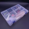 Large Thick10Transparent Detachable Plastic Storage Box Compartmented Storage Boxes Fishing Tackle Box Tool Display Sample Box. 