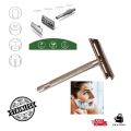 Safety Razor Metal Double-edged Shaving Razor Manual Mustache Removal Traditional Shaving Tool For Hotel Home Travel. 