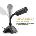 USB Laptop Microphone zoom app Voice Mic High Sensitivity Mini Studio Speech Mic Stand With Holder Gaming Conference for Desktop PC. 