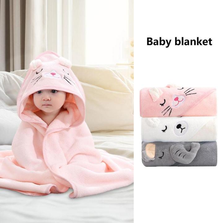 Hooded Baby Towels Ultra-Soft Cute Baby Wrap Blanket Flexible Baby
