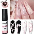 Monja 5/8ml Nail Art Liner Metallic Silver Mirror Glitter Painting Line Gel Polish Chrome Super Bright Effect Painting Drawing Line French Acrylic Soak Off UV LED Varnish DIY Nail Art Tool. 