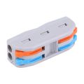 Quick Connect CDF-200/3 Waterproof Junction Box Purple Copper Conductor One Press One Insert Junction Box Connector Wire Connector Lamp Electrical Connection. 