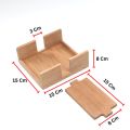 Handmade Wooden Paper Tissue Holder Napkin Box for Kitchen Dining 15*15*8Cm Customized Rectangle Serviette Paper Hunger. 