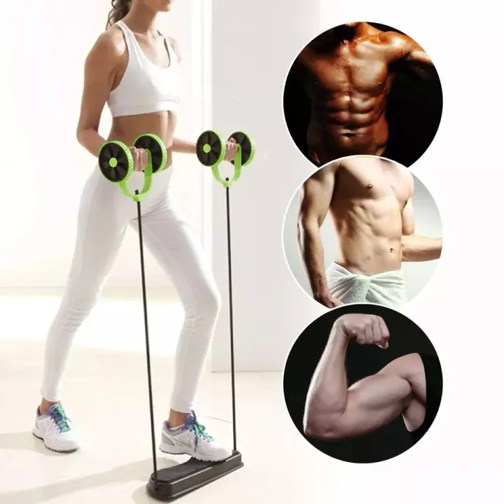 Revoflex%20Ab%20Wheel%20Home%20Gym%20-%20Green%20Ab%20Wheel%20Roller%20Sport%20Bodybuilding%20Revoflex%20Xtreme%20Dobule%20Wheels%20AB%20Roller%20Pull%20Rope%20Abdominal%20Trainer%20Gym%20Equipment%20Abs%20Trainer%20-%20Image%2010