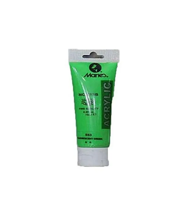 Maries%2075ml%20Acrylic%20Colors%20Paint%20Tubes-%20Fluorescent%20Green%20-%20Image%202