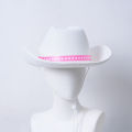 White Color Hat Costume Accessories Western Cowboy Hat Multipurpose Decoration For Kid Girl Costume Cosplay Props Ornament. 