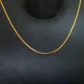 22K Gold plated chein Thin 02MM Bismark chain for ladies 18/24 Inch. 