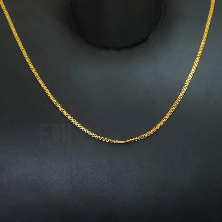 22K%20Gold%20plated%20chein%20Thin%2002MM%20Bismark%20chain%20for%20ladies%2018/24%20Inch%20-%20Image%204