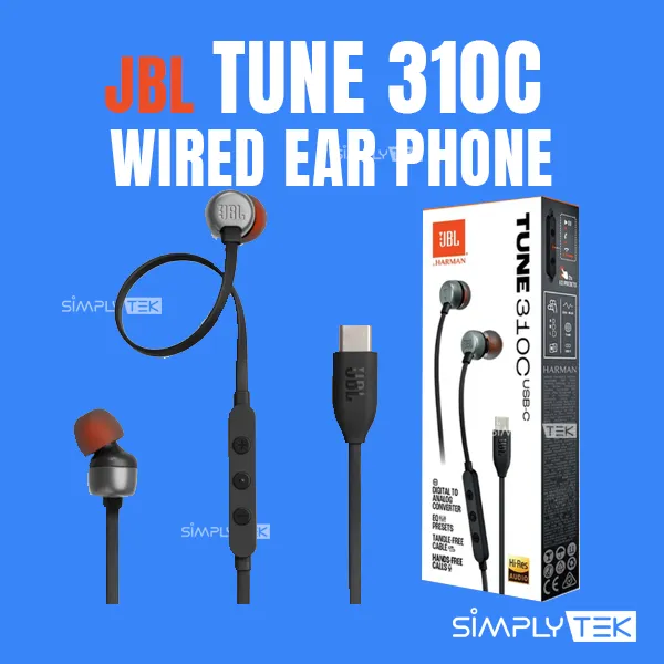 JBL TUNE 310C USB-C Wired Hi-Res In-Ear Headphones