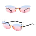 Girls Children Outdoor Glasses Cute UV Protection Eyewear Fashion Kids Rimless Sunglasses Butterfly Wings Frame Sunglass. 