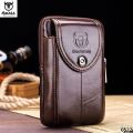 5 packs, 5.56 leather belt bags. Men's captain mobile phone case double layer mobile phone inch true functional belt construction site. 