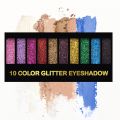 COSLUXE Glitter Eyeshadow Palette, 10 Colors Shimmer Eye Shadow Highly Pigmented Long Lasting Makeup Palette,Multicolor 13g (02) Shimmery Finish JEZ. 
