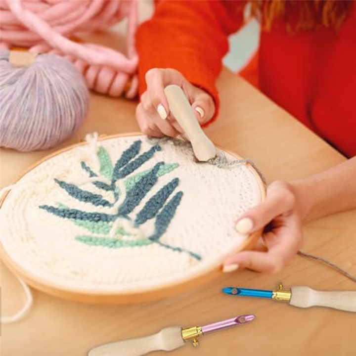 35Pcs%20Punch%20Needle%20Kit%20Punch%20Needle%20Tool%20for%20Embroidery%20Floss%20Stitching%20Beginner%20-%20Image%202
