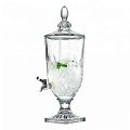 Crystal Glass Extra Strong Beverage Dispenser Glass Bottle With Tap Drink Tank Glass Wine Bottle Dispenser 3000 ml. 