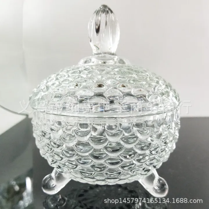 Designer%20Cut%20Footed%20Sugar%20Bowl%20Sweet%20Candy%20Bowl%20Jar%20with%20Lid%20Fish%20Scales%20Series%20-%20Image%202
