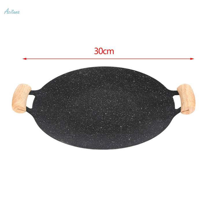 Grill%20Cooking%20Pans%20Frying%20Barbecue%20Plate%20for%20Fishing%20Kitchen%20Backpacking%2030cm%20-%20Image%202