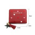 New Women Wallet Short Style Tassel Zipper Cute Wallet. 