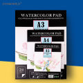 24-page Watercolor Pad Sketchbook Paper A3/A4/A5 glue bound 180g/200g texture cotton pulp paper art supplies for Drawing Painting Color Pencil Book. 