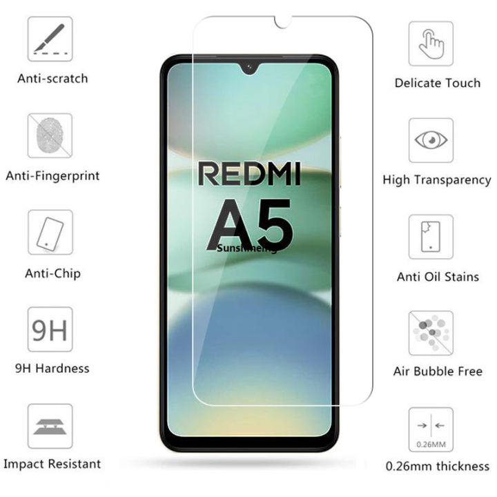Protective%20Film%20HD%20Phone%20Lens%205%20Tempered%20Glass%20Full%20Grid%20Glass%20Redmi%20A5%20Xiaomi%20Redmi%20A5%20Screen%20Protector%20Redmi%20A%20-%20Image%202