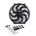 KOGEEK CF003-BK 14 inch 90W 12V Universal Car Slim Reversible Electric Radiator Cooling Fan Push Pull with Mounting Kit. 