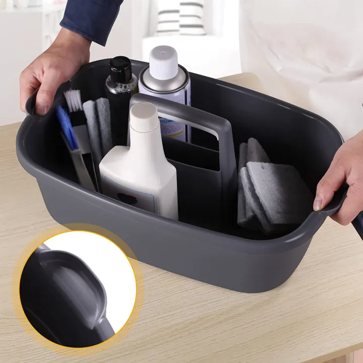Shower%20Caddy%20Tote%20Organizer%20Basket%20with%20Handle%20for%20Bathroom,Dark%20Gray%20-%20Image%207