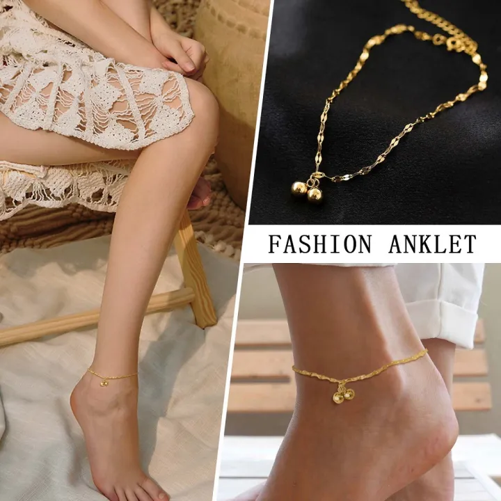 Gold%20Alloy%20Fashion%20Anklet%20for%20Women%20and%20Girls,%2018+5cm%20Adjustable%20Foot%20Chain,%20Daily%20and%20Party%20Wear%20-%20Image%204