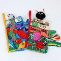 Baby Fabric Books Animal Tails Develop Cognize Reading Early Learning Puzzles Cloth Books Parent-Child Interaction Ring Toys. 
