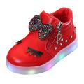 【ALLGOOD】 KIO shoes for girls kids Kids Baby Infant Girls Crystal Bowknot LED Luminous Boots Sport Shoes Sneakers Shoes For Baby doll shoes for girls  led shoes for kids girl. 