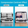 Portable Hand-rolled Compression Bags Reusable with Valves Air Vacuum Bags Foldable Clothes Quilt Sealed Bag. 