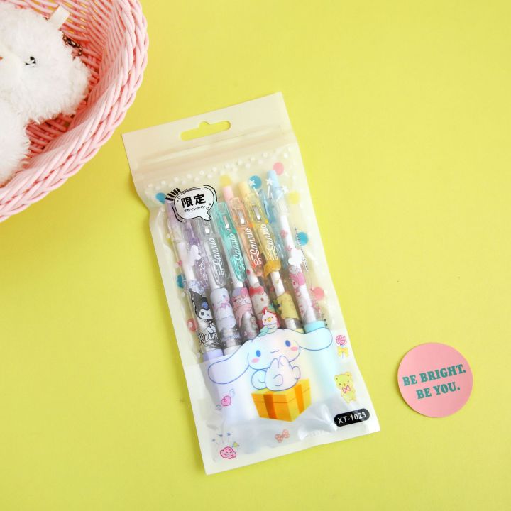 Sanrio%2012pcs%20Cartoon%20Gel%20Pen%20Hello%20Kitty%20Cinnamoroll%20Kuromi%20Pens%20Students%20Stationery%200.5%20Black%20School%20Children%20Write%20Supplies%20-%20Image%204