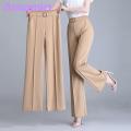 Lady Slacks Full Length ple Casual Loose Long Office Pants. 