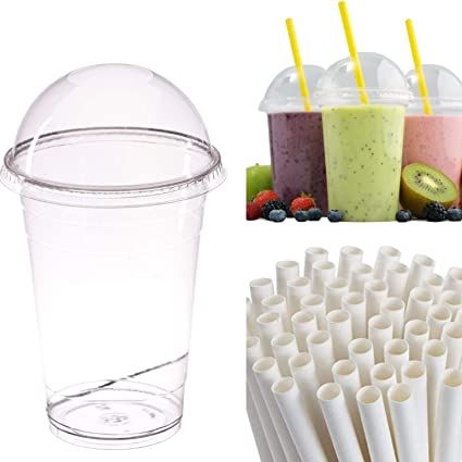 330ml%20Juice%20cup%20Clear%20with%20Dome%20lid%20with%20straw%20hole%20Transparent%20Smoothie%20Cup%20100/50/20%20pcs%20crusher%20cup%20-%20Image%203