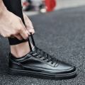 Pure Black All Black Leather Shoes Chef Shoes Men's Waterproof Non-Slip and Oilproof Kitchen Special Shoes Work Board Shoes Cheap. 