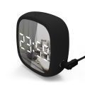 Travel Alarm Clock Digital LEDs Clock Voice Control Adjustable Brightness Auto Dimming USB & Batt-erys Operated Wall-hanging Table Mirror Clock. 