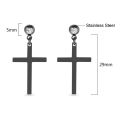 Qingwen Titanium steel Cross Earrings for men set ear piercing Stainless steel earrings cool hypoallergenic iareng for men kpop round airing hikaw for boys 925 silver earings for men on sale. 