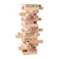 Wooden Color Number Jenga Stacking Block Tumbling Tower Toy Mainan Blok Kayu Jenga Nombor Warna. 