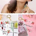 150Pcs Acrylic Keychain Blank with Rings for Vinyl, Clear Key Chains Rectangle Acrylic Blanks for DIY Crafts and Project. 