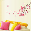 Spring Peach Flower Self-Adhesive Wall Sticker Decal. 