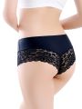 Women Latest Black High Waist Thong Panty. 