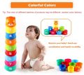 Stacking Pile Up Tower Count Cups Baby Toy Numbers Letters Educational Colorful Stacking Cups Plastic Toy. 