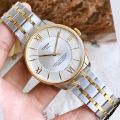 New Design Two Tone Gold Silver Stainless Steel Watch Premium Quality Gents Stylish Look Quartz Analog Chain Casual Watches for Men Boys Office Party Black White 174225129 Flash_LK. 