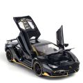 Die Cast Lamborghini LP770 Model Car (1:24 Scale) - Alloy Collectible Lambo Car Toy with Lights, Sounds & Pull Back Option by ZinZen. 