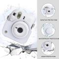 For Instax Mini 12 Camera Case PU Leather Soft Silicone Cover Bag for Fujifilm Film Camera Bag with Shoulder Strap. 